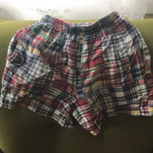 Boys Madras Plaid Shorts
